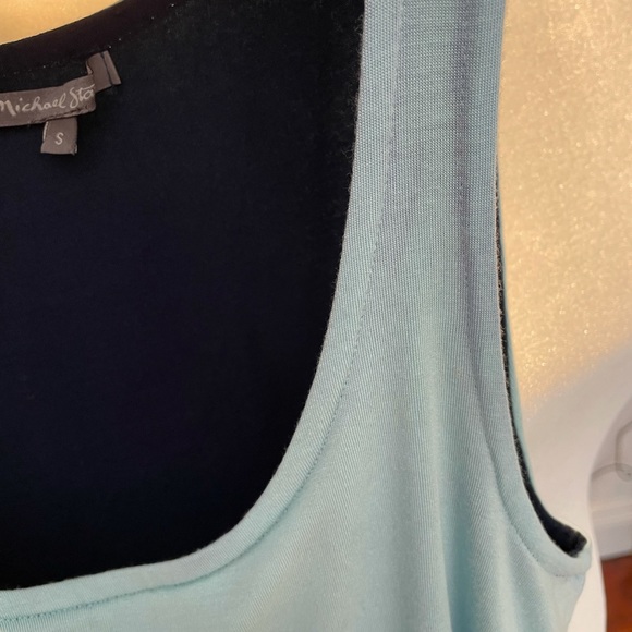 Michael Stars Maxi tiered dress navy/aqua Small - Picture 9 of 11